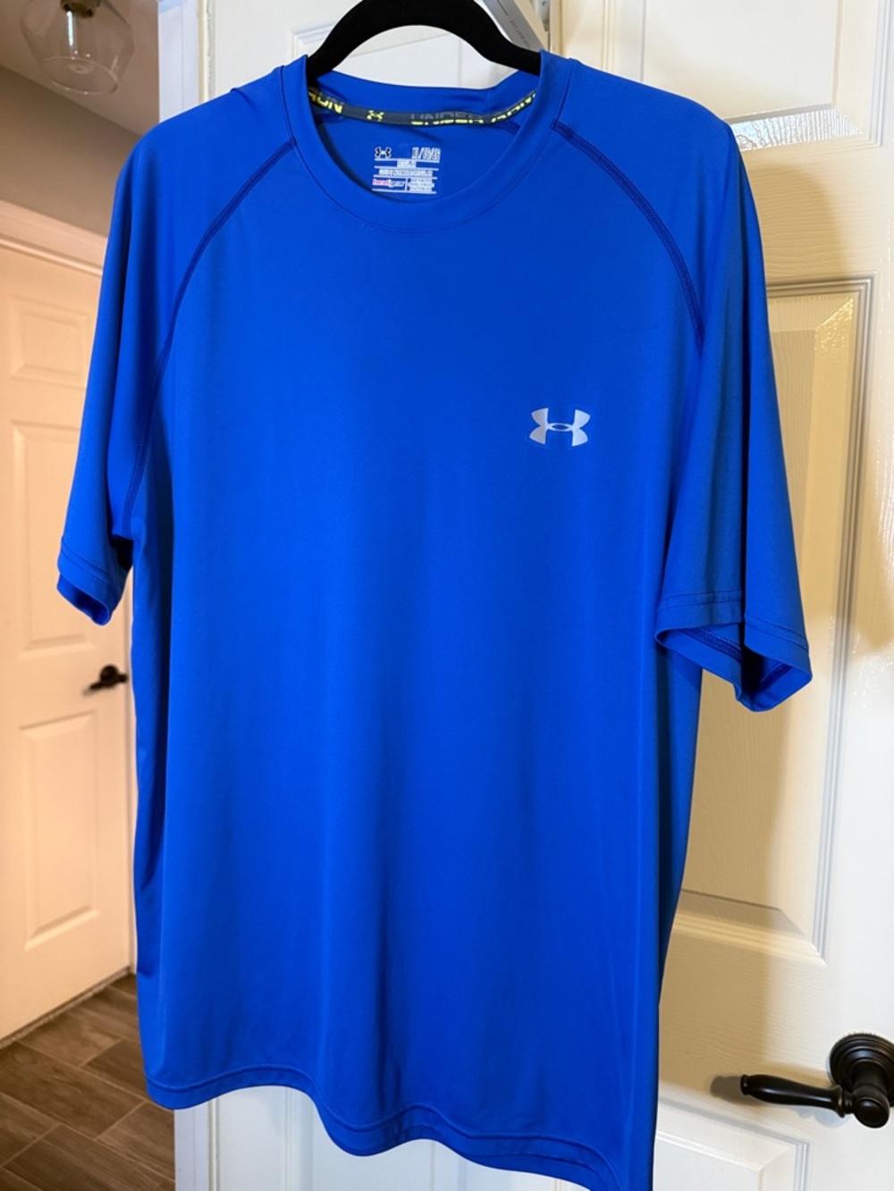 Under Armour Men's Blue Regular Fit Heatgear Short-Sleeve Performance Tee